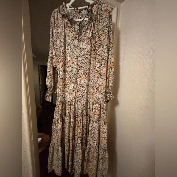 Free People Multicolor Floral Long Sleeve Dress - Picture 4 of 8